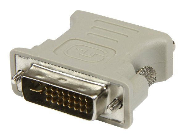 StarTech.com VGA auf DVI Monitor Adapter - St/Bu - Grau - VGA HD15 zu DVI-I Kupplung - VGA-Adapter -