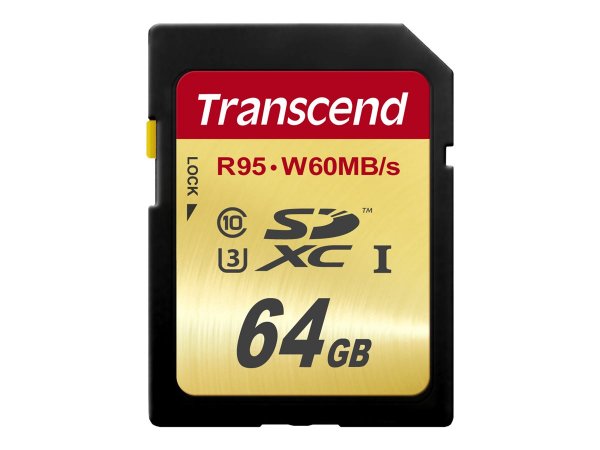 Transcend TS64GSDU3 - 64 GB - SDXC - Classe 10 - NAND - 95 MB/s - 60 MB/s