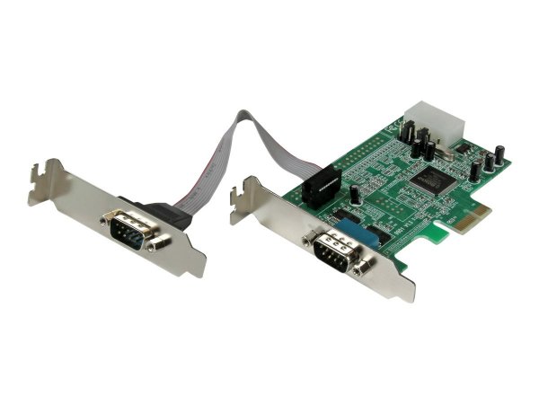 StarTech.com Scheda PCI Express seriale nativa basso profilo a 2 porte RS-232 con 16550 UART - PCIe