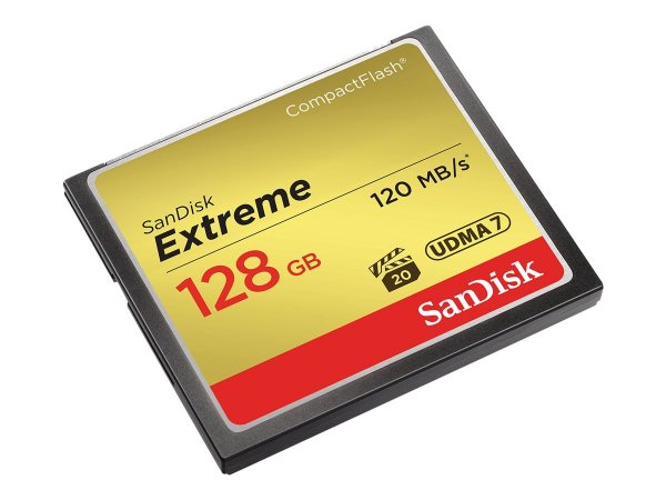 SanDisk CF Extreme 128GB - 128 GB - CompactFlash - 120 MB/s - 85 MB/s - Nero