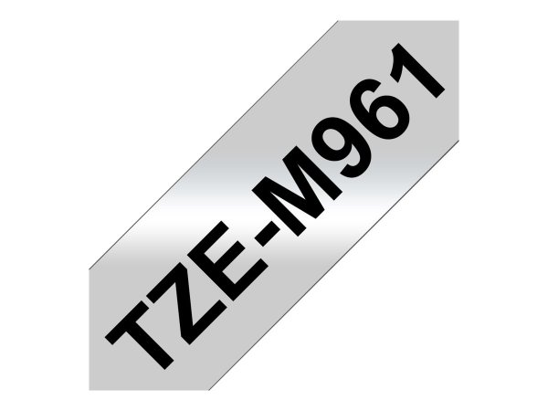 Brother TZe-M961 - Schwarz auf Silber (matt) - Rolle (3,6 cm x 8 m)