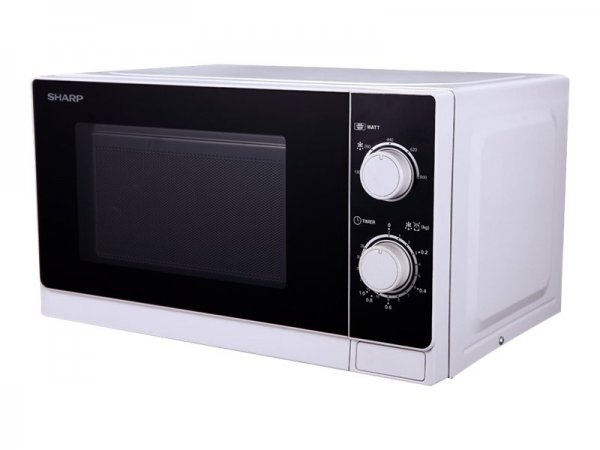 Sharp Home Appliances R-200 WW - 20 L - 800 W - Manopola - Bianco - Spinta - 25,5 cm