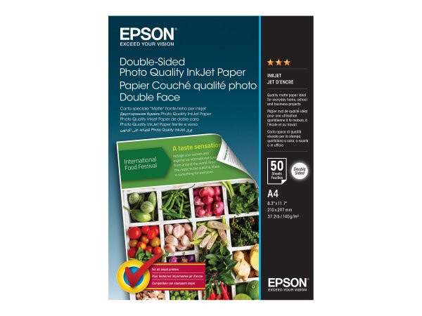 Epson Double-Sided Photo Quality Inkjet Paper - A4 - 50 Sheets - Stampa inkjet - A4 (210x297 mm) - O