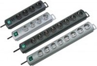 Brennenstuhl BN-PROFF120 - 2 m - 10 AC-Ausgänge - Kunststoff - Silber - 230 V - 50 - 60 Hz