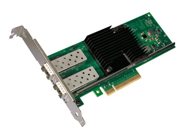 Intel X710DA2BLK - Interno - Cablato - PCI Express - Fibra - 10000 Mbit/s - Nero - Verde - Stainless