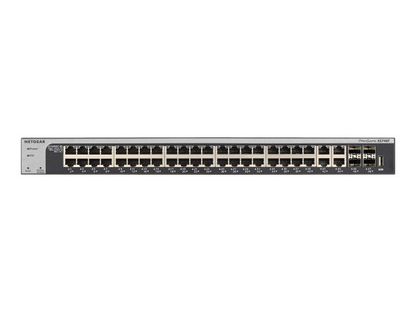 Netgear XS748T-100NES - Gestito - L2+/L3 - 10G Ethernet (100/1000/10000) - Full duplex - Montaggio r