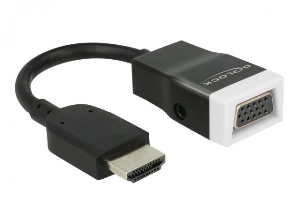 Delock 65587 - HDMI tipo A (Standard) - VGA (D-Sub) + 3.5mm - Maschio - Femmina - 1920 x 120 Pixel -