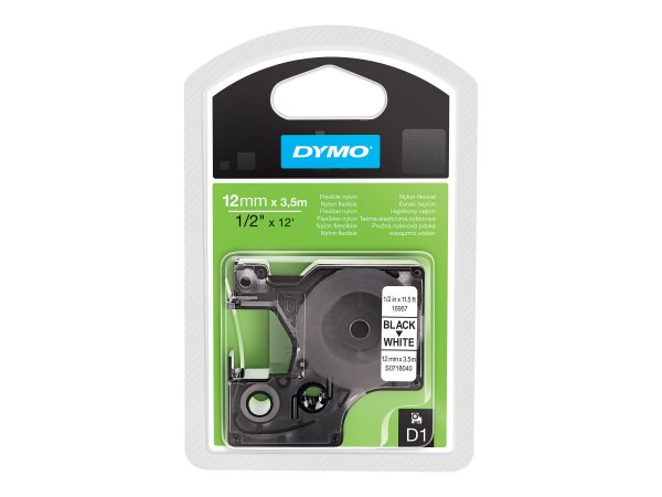 Dymo D1 schwarz auf weiß 1 rolle 12 mm x 3.5 m S0718040 - Etichette/etichette - A1