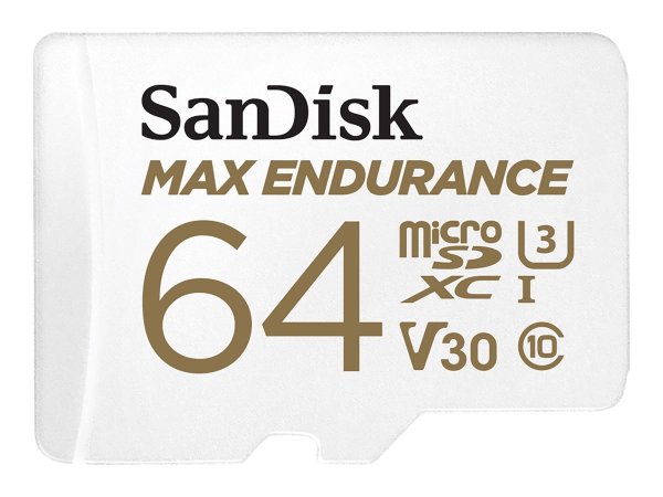 SanDisk Max Endurance - 64 GB - MicroSDXC - Classe 10 - UHS-I - 100 MB/s - 40 MB/s