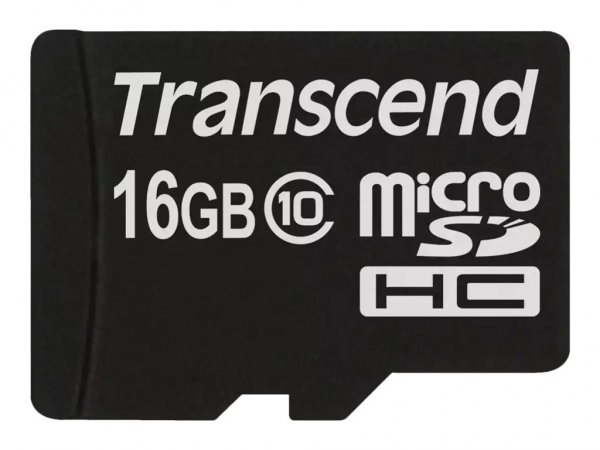 Transcend TS16GUSDC10 - 16 GB - MicroSDHC - Classe 10 - NAND - 90 MB/s - Nero