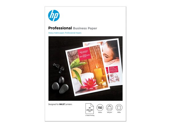 HP Professional Business Paper - Matte - 180 g/m2 - A4 (210 x 297 mm) - 150 sheets - Stampa inkjet -