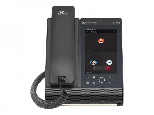 AudioCodes TEAMS-C470HDPS-DBW - IP Phone - Nero - Cornetta cablata - Android - Pulsanti - 14 cm (5.5