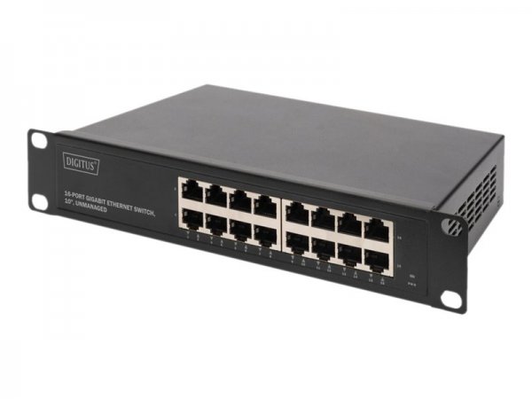 DIGITUS Switch Ethernet Gigabit 16 porte - 10" - non gestito - Non gestito - Gigabit Ethernet (10/10