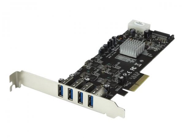 StarTech.com 4 Port USB 3.0 SuperSpeed PCI Express Schnittstellenkarte mit 4 5Gb/s Kanälen und UASP