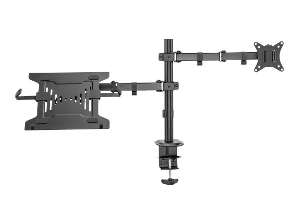 DIGITUS Porta monitor universale con supporto per notebook - Morsa - 9 kg - 43,2 cm (17") - 81,3 cm