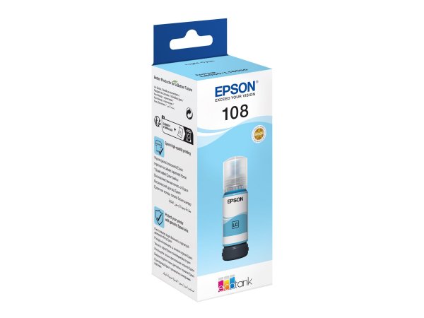 Epson 108 - Ciano chiaro - Epson - EcoTank L8050 - L18050 CISMETA - 70 ml - 1 pz