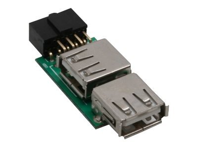 InLine Adattatore USB 2.0 2x A femmina / IDC 4 pin singoli femmina - interno