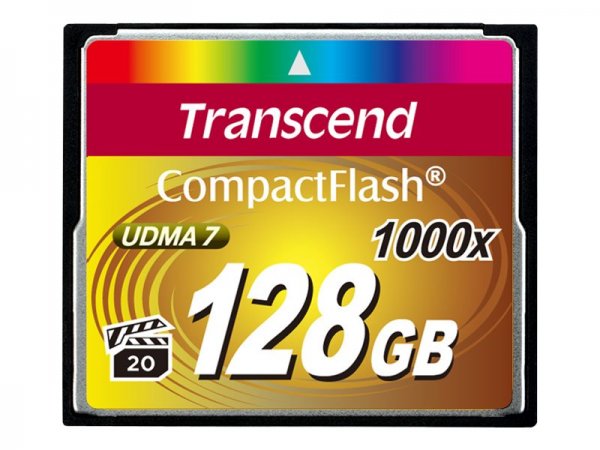 Transcend 1000x CompactFlash 128GB - 128 GB - CompactFlash - MLC - 160 MB/s - 120 MB/s - Nero