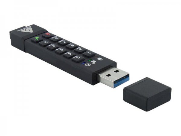 Apricorn Aegis Secure Key 3z - 128 GB - USB tipo A - 3.2 Gen 1 (3.1 Gen 1) - 190 MB/s - Cuffia - Ner