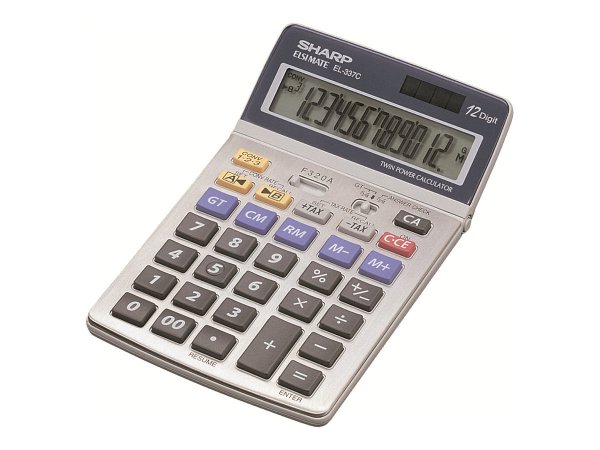 Sharp EL-337C - Desktop - Calcolatrice finanziaria - 12 cifre - Argento