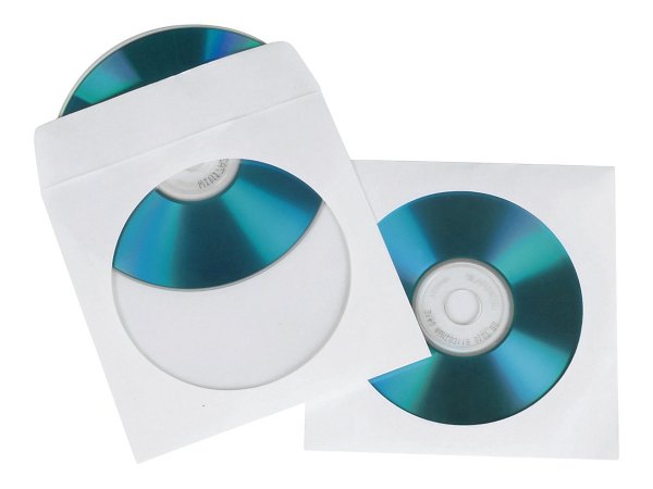 Hama CD Paper Sleeves - white - 100 pcs/Pack - 1 dischi - Bianco - Carta