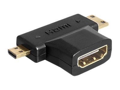 Delock HDMI splitter - HDMI female to mini HDMI, micro HDMI male