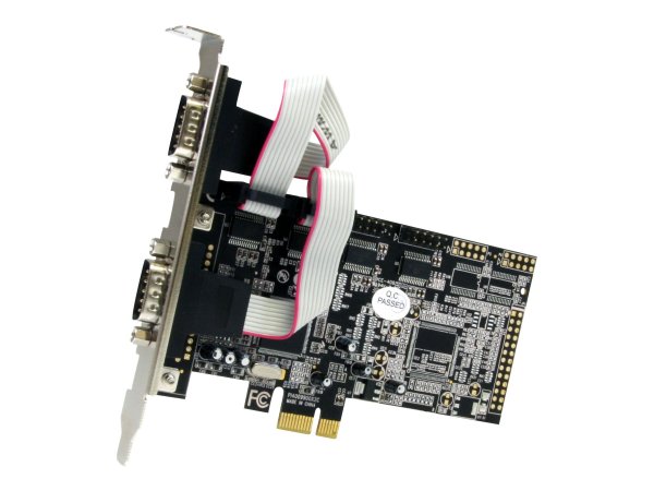 StarTech.com Scheda seriale PCI Express nativa a 4 porte RS-232 con 16550 UART - PCIe - Seriale - RS