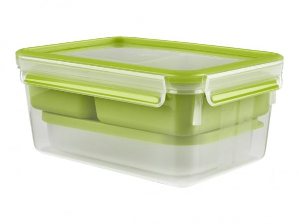 Groupe SEB EMSA CLIP & GO XL - Contenitore per il pranzo - Adulto - Verde - Trasparente - Monocromat