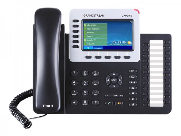 Grandstream GXP2160 - IP Phone - Cornetta cablata - 6 linee - LCD - 10,9 cm (4.3") - 480 x 272 Pixel