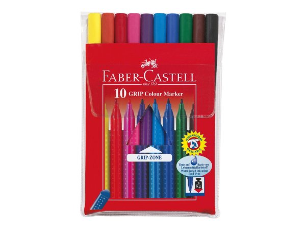 FABER-CASTELL 155310 - Nero - Blu - Marrone - Ciano - Verde - Rosa - Rosso - Viola - Giallo - Multic