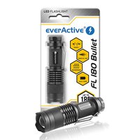 everActive FL180 - Torcia a mano - Nero - Alluminio - Pulsanti - LED - 1 lampada(e)