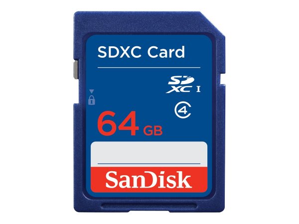 SanDisk 64GB SDXC - 64 GB - SDXC - Classe 4 - Resistente agli urti - Resistente all’acqua - Blu
