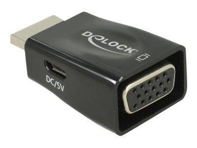 Delock Videokonverter - HDMI - VGA - Schwarz