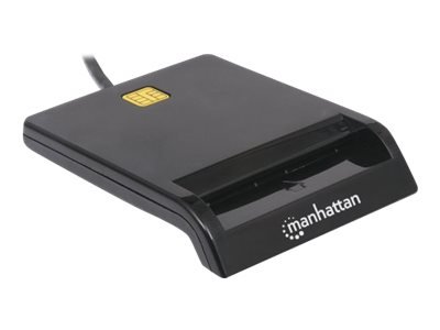 Manhattan USB-A Contact Smart Card Reader, 12 Mbps, Friction type compatible, External, Windows or M