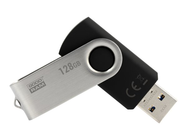GoodRam UTS3 - 128 GB - USB tipo A - 3.2 Gen 1 (3.1 Gen 1) - 60 MB/s - Girevole - Nero