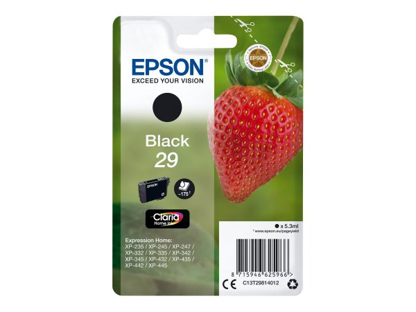 Epson Strawberry Cartuccia Fragole Nero Inchiostri Claria Home 29 - Resa standard - Inchiostro a bas