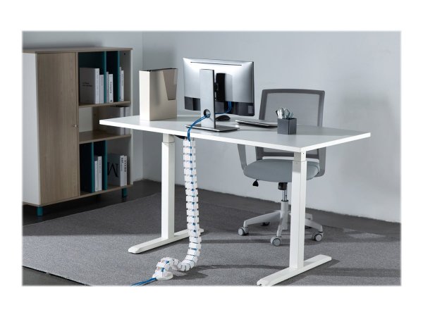 InLine Canalina flessibile per tavoli regolabili in altezza - 4 camere - bianco