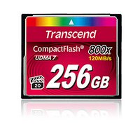 Transcend 256GB 800x CF - 256 GB - CompactFlash - 120 MB/s - 60 MB/s - Nero
