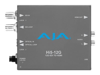 AJA Hi5-12G - Convertitore video attivo - Grigio - 4096 x 2160 - - - 480i,576i,720p,1080i,1080p,2160