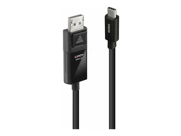 Lindy 43342 - USB tipo-C - DisplayPort - Maschio - Nero - 2 m - 32,4 Gbit/s