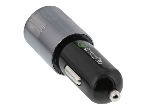 InLine Alimentatore USB da auto 3.0,12/24VDC a 5V DC/3A - USB-A + USB-C - nero